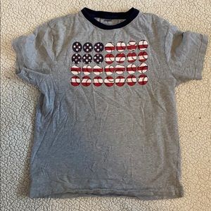 Gymboree EUC baseball flag tshirt